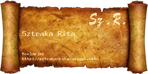 Sztraka Rita névjegykártya